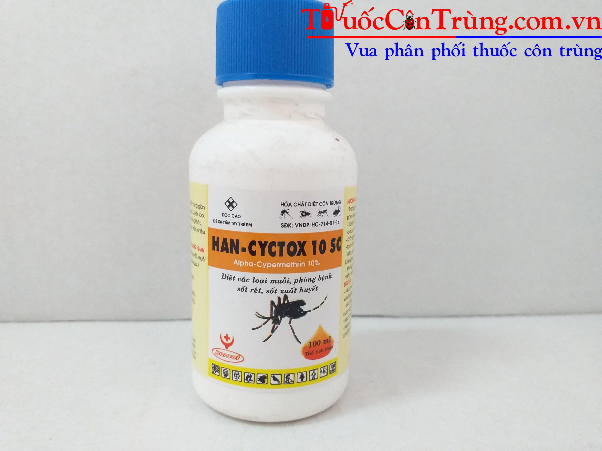 HAN CYCTOX 10SC được Bộ Y Tế đánh giá là chế phẩm diệt côn trùng tốt