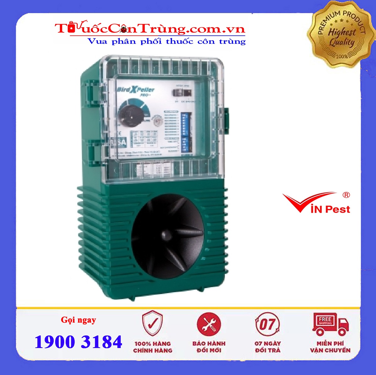 Máy đuổi chim Super QuadBlaster 4 kiểm soát chim , phòng chống hiệu quả từ Mỹ